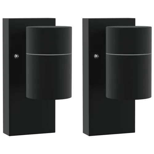Vanjska zidna lampa 2 kom. Crna 6,5 x 10,5 x 16 cm - 2 Crna bez senzora Cijena