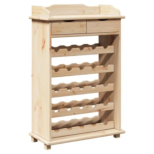 Stalak za vino Prirodna 58 x 28 x 90 cm Masivno drvo bora - Prirodna Cijena