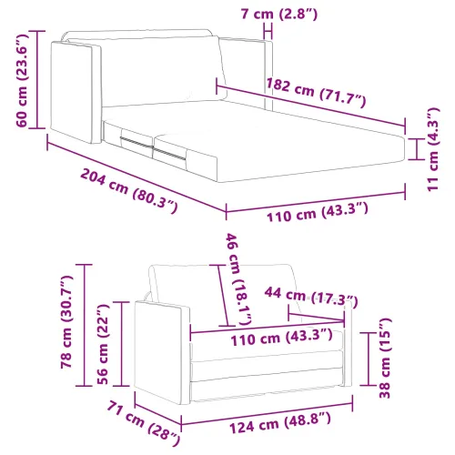 Krevet na razvlačenje Krema 124 x 71 x 78 cm Umjetna koža - Krema Cijena