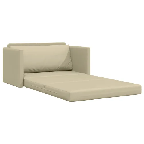 Krevet na razvlačenje Krema 124 x 71 x 78 cm Umjetna koža - Krema Cijena