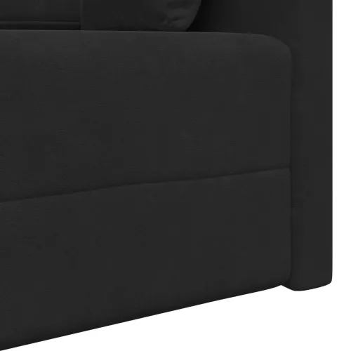 Podni kauč na razvlačenje Crna 213 x 70 x 77 cm Baršun - Crna Cijena