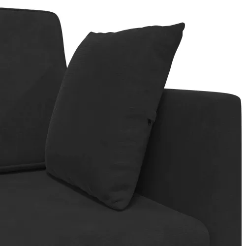 Podni kauč na razvlačenje Crna 213 x 70 x 77 cm Baršun - Crna Cijena