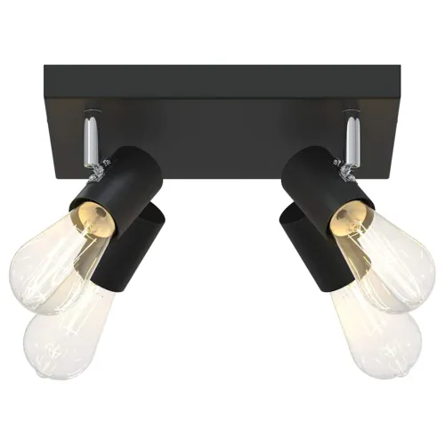 Stropni reflektor s reflektorima Crna 26 x 26 x 11,5 cm Metal - Crna 4 Cijena