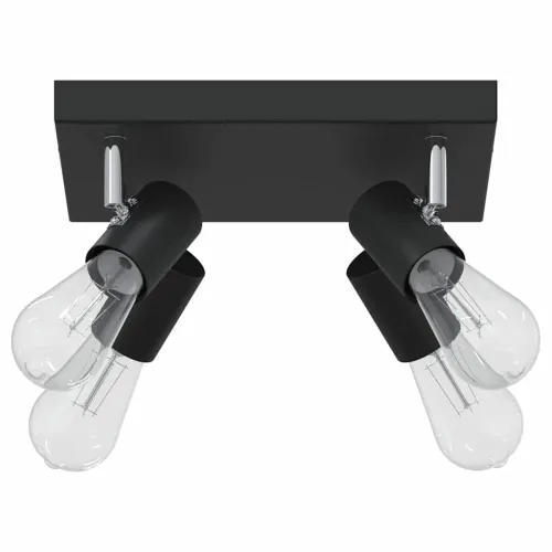 Stropni reflektor s reflektorima Crna 26 x 26 x 11,5 cm Metal - Crna 4 Cijena