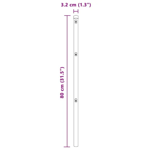 Ugrađeni stup za ogradu 13 kom. Zelena Čelik obložen prahom - Zelena 80 cm 13 Cijena