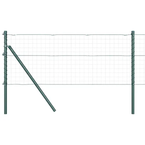 Ugrađeni stup za ogradu 13 kom. Zelena Čelik obložen prahom - Zelena 100 cm 13 Cijena