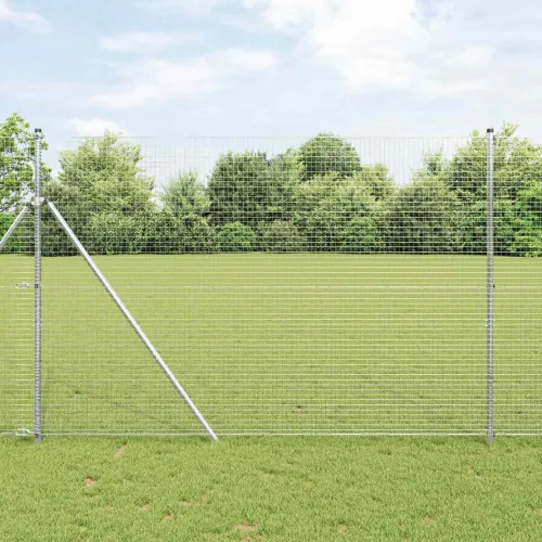 Zavarena žičana ograda 2500 x 160 cm Srebrno - Srebrno 25 x 25 mm 25 x 1,6 m Cijena