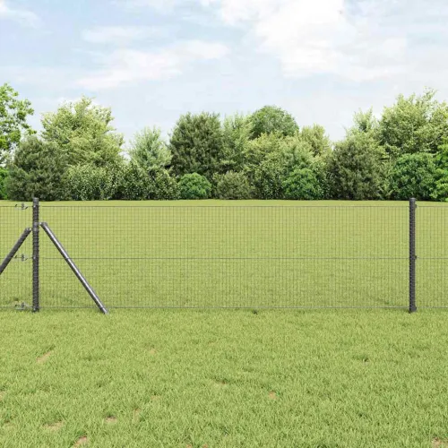 Zavarena žičana ograda 5000 x 60 cm Siva - Siva 19 x 19 mm 50 x 0,6 m Cijena