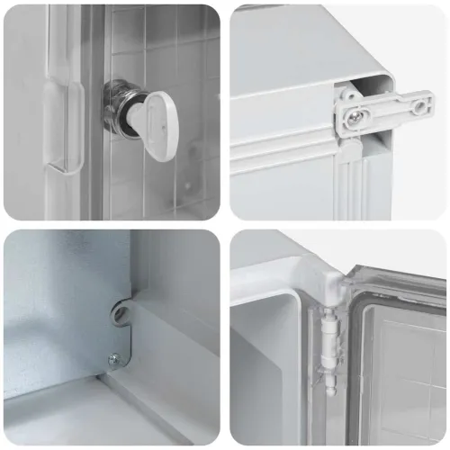 Upravljački ormar Siva 28 x 13 x 28 cm ABS plastika - 21 x 13 x 28 cm Sivo s prozirnim vratima Cijena