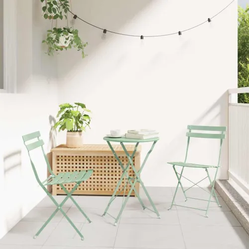 Sklopivi bistro set 3 kom. Morska pjena Čelik - Svijetla menta Cijena