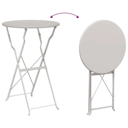 Sklopivi bistro set 3 kom. Bež Čelik - Bež Cijena