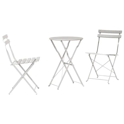 Sklopivi bistro set 3 kom. Bež Čelik - Bež Cijena