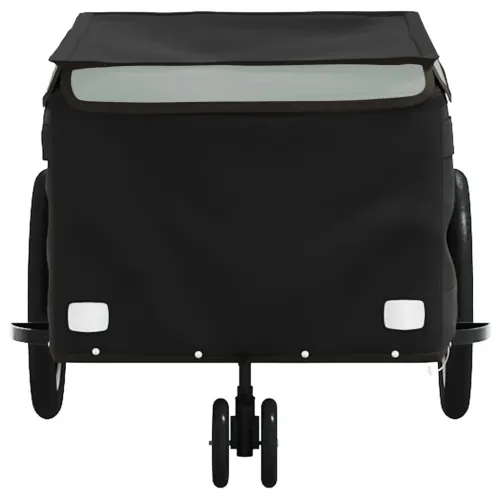 Prikolica za bicikl crno-siva 30 kg željezna - Siva 124 x 53 x 45 cm Cijena