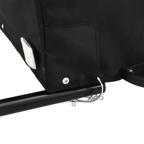 Prikolica za bicikl crno-siva 30 kg željezna - Siva 124 x 53 x 45 cm Cijena