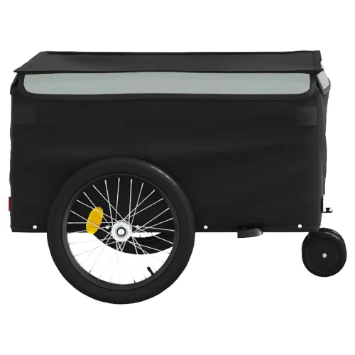 Prikolica za bicikl crno-siva 30 kg željezna - Siva 124 x 53 x 45 cm Cijena