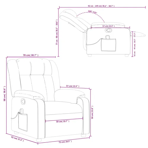Masažni naslonjač - Masažna fotelja od umjetne kože crveni - Crvena 1 Ručno guranje unatrag Da Cijena