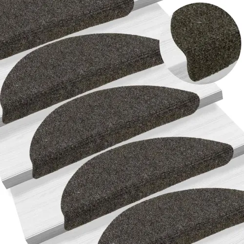 Prostirke za stepenice, samoljepljive, 20 kom 56x17x3 cm, antracit, poluokrugle - Antracit 56 x 17 x 3 cm 20 Cijena
