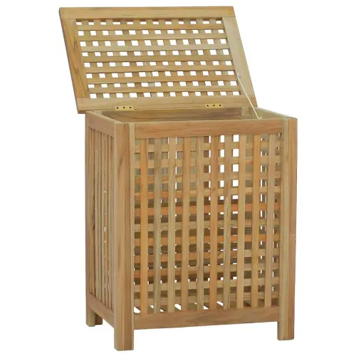 Košarica za rublje Prirodna Čvrsto teak drvo - 50 x 35 x 60 cm bez platnene torbe Cijena