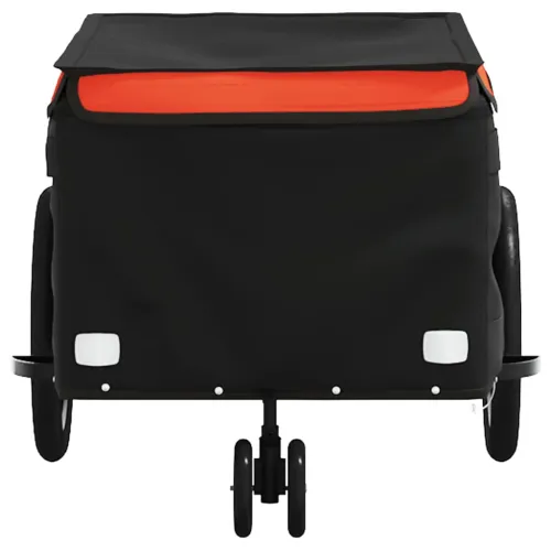 Prikolica za bicikl crno-narančasta 30 kg željezna - Narančasta 124 x 53 x 45 cm Cijena