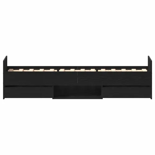 Okvir za krevet s ladicama Crni hrast 193 x 78 x 50 cm - Crni hrast 75 x 190 cm Cijena