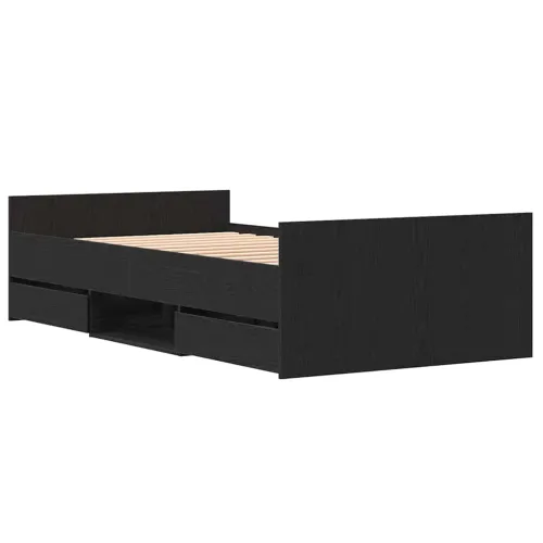Okvir za krevet s ladicama Crni hrast 203 x 103 x 50 cm - Crni hrast 100 x 200 cm Cijena