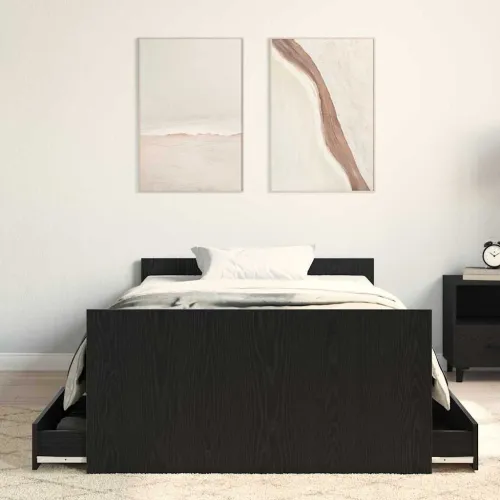 Okvir za krevet s ladicama Crni hrast 203 x 103 x 50 cm - Crni hrast 100 x 200 cm Cijena