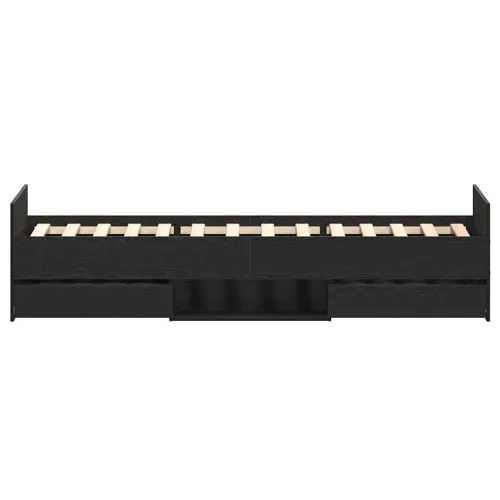 Okvir za krevet s ladicama Crni hrast 203 x 93 x 50 cm - Crni hrast 90 x 200 cm Cijena