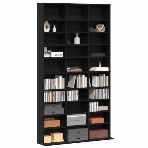 CD ormar Crni hrast 101 x 23 x 177,5 cm Konstruirano drvo - Crni hrast 101 x 23 x 177,5 cm Cijena