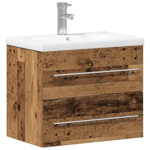 Kupaonski ormarić za sudoper 2 kom. Staro drvo - Staro drvo 60 x 38,5 x 48 cm Sa slavinom Cijena