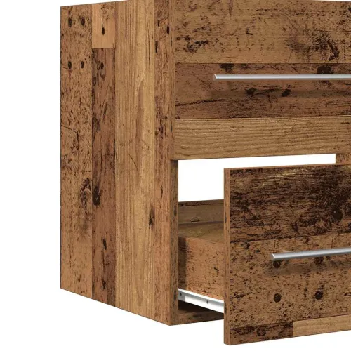 Kupaonski ormarić za sudoper 2 kom. Staro drvo - Staro drvo 60 x 38,5 x 48 cm Sa slavinom Cijena
