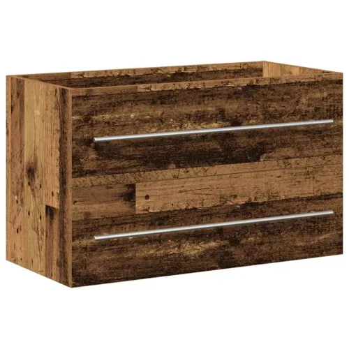 Kupaonski ormarić za sudoper 2 kom. Staro drvo - Staro drvo 80 x 38,5 x 48 cm bez slavine Cijena