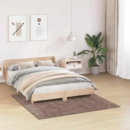 Protuklizni Shaggy Tepih Smeđa 160 x 160 cm PP - Smeđa 160 x 160 cm Cijena