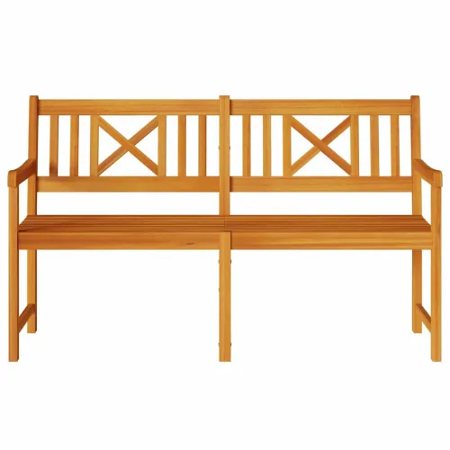 Vanjska klupa Prirodna 150 x 56 x 90 cm Čvrsto drvo akacije - 150 x 55,5 x 90 cm X-ukrižena naslonska sjedalica Cijena