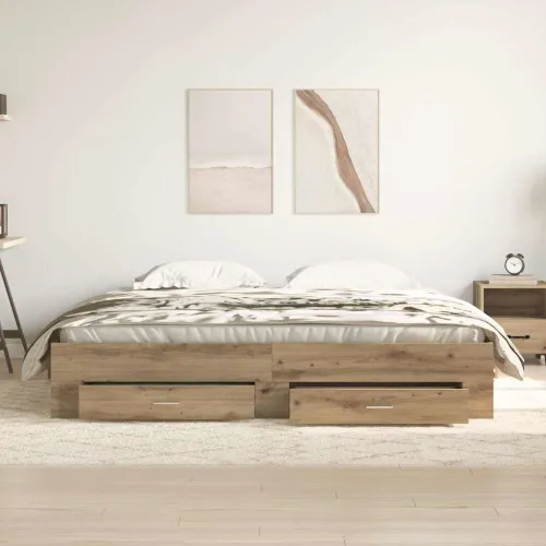 Okvir za krevet s ladicama Umjetnički hrast 180 x 200 cm - hrast artisan 180 x 200 cm Cijena