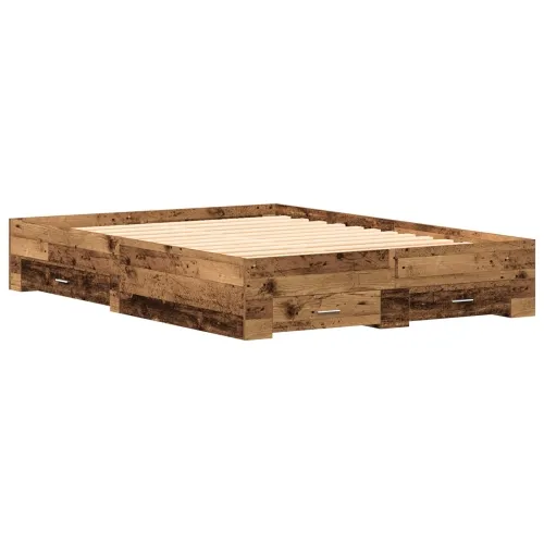Okvir za krevet Staro drvo 140 x 200 cm Konstruirano drvo - Staro drvo 140 x 200 cm Cijena