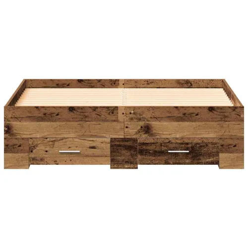 Okvir za krevet Staro drvo 120 x 200 cm Konstruirano drvo - Staro drvo 120 x 200 cm Cijena