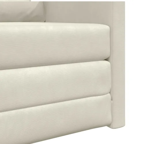 Krevet na razvlačenje Krema 74 x 77 x 81 cm Baršun - Krema 1 sjedalo Cijena