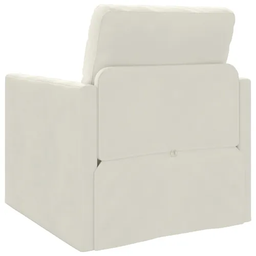 Krevet na razvlačenje Krema 74 x 77 x 81 cm Baršun - Krema 1 sjedalo Cijena