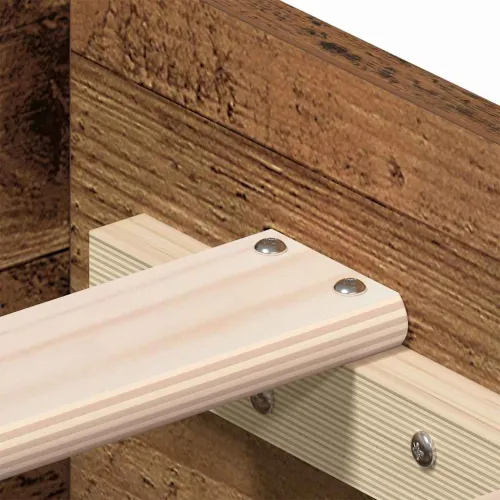 Okvir za krevet Staro drvo 135 x 190 cm Konstruirano drvo - Staro drvo 135 x 190 cm Cijena