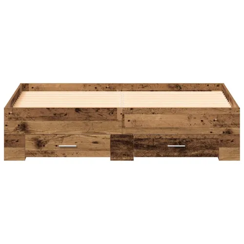 Okvir za krevet Staro drvo 135 x 190 cm Konstruirano drvo - Staro drvo 135 x 190 cm Cijena