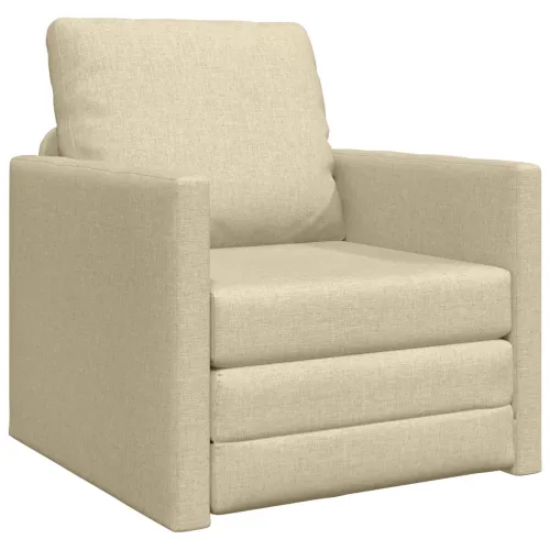 Krevet na razvlačenje Krema 74 x 77 x 81 cm tkanina - Krema 74 x 77 x 81 cm Cijena