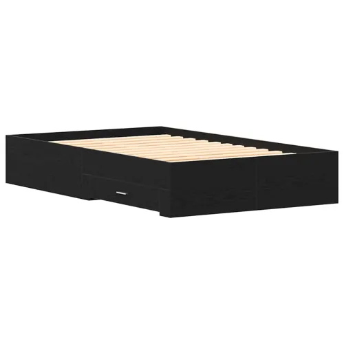 Okvir za krevet Crni hrast 120 x 190 cm Konstruirano drvo - Crni hrast 120 x 190 cm Cijena