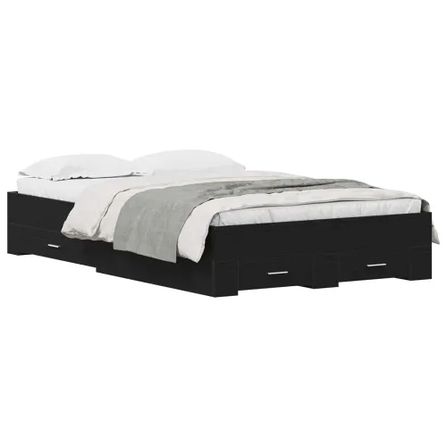 Okvir za krevet Crni hrast 120 x 190 cm Konstruirano drvo - Crni hrast 120 x 190 cm Cijena