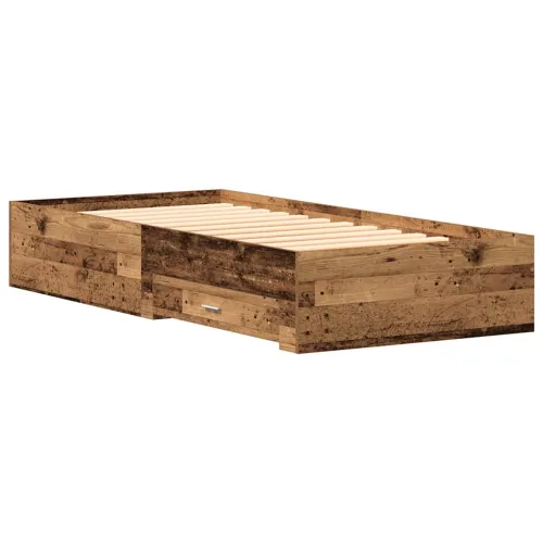 Okvir za krevet Staro drvo 100 x 200 cm Konstruirano drvo - Staro drvo 100 x 200 cm Cijena