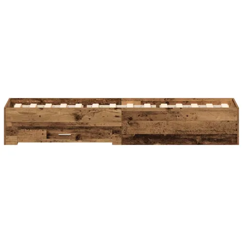 Okvir za krevet Staro drvo 100 x 200 cm Konstruirano drvo - Staro drvo 100 x 200 cm Cijena