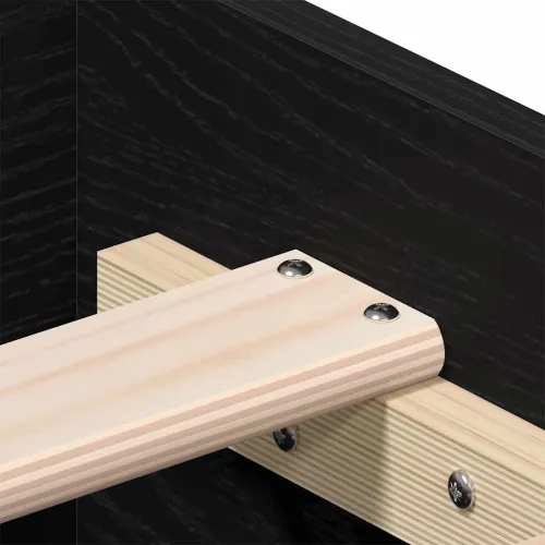 Okvir za krevet Crni hrast 90 x 200 cm Konstruirano drvo - Crni hrast 90 x 200 cm Cijena