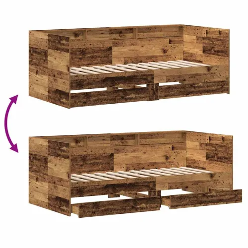 Krevet na dan Staro drvo 90 x 200 cm Konstruirano drvo - Staro drvo 90 x 200 cm Cijena