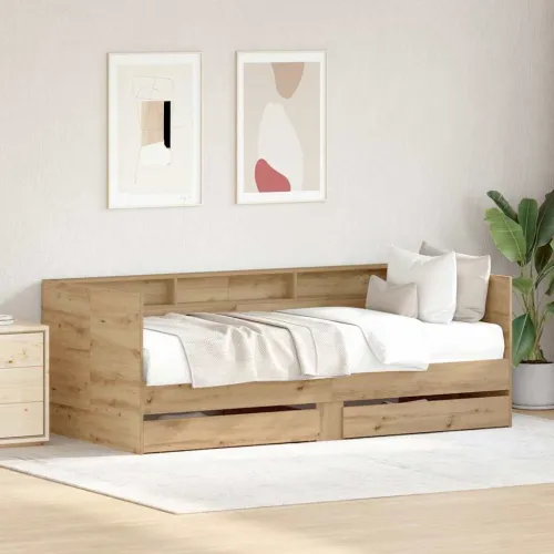 Krevet na dan Umjetnički hrast 90 x 200 cm Konstruirano drvo - hrast artisan 90 x 200 cm Cijena