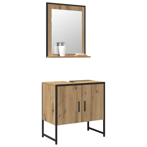 Set namještaja za kupaonicu 2 kom. Smeđa Konstruirano drvo - hrast artisan Cijena