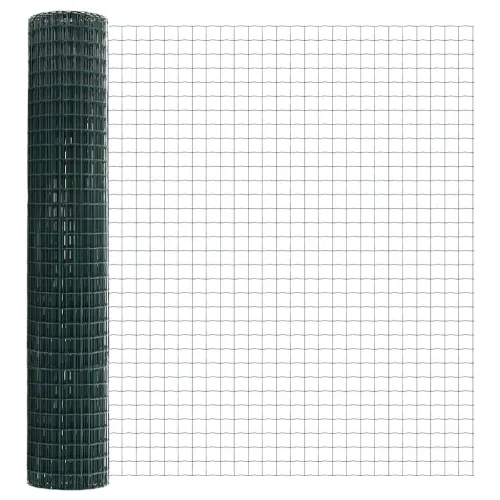 Euro ograda 1,5 x 10 m Željezo prekriveno PVC-om Zelena - Zelena 10 x 1,5 m 50 x 50 mm Cijena